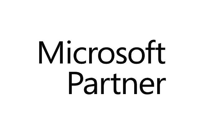 Microsoft Partner Black Text White BG